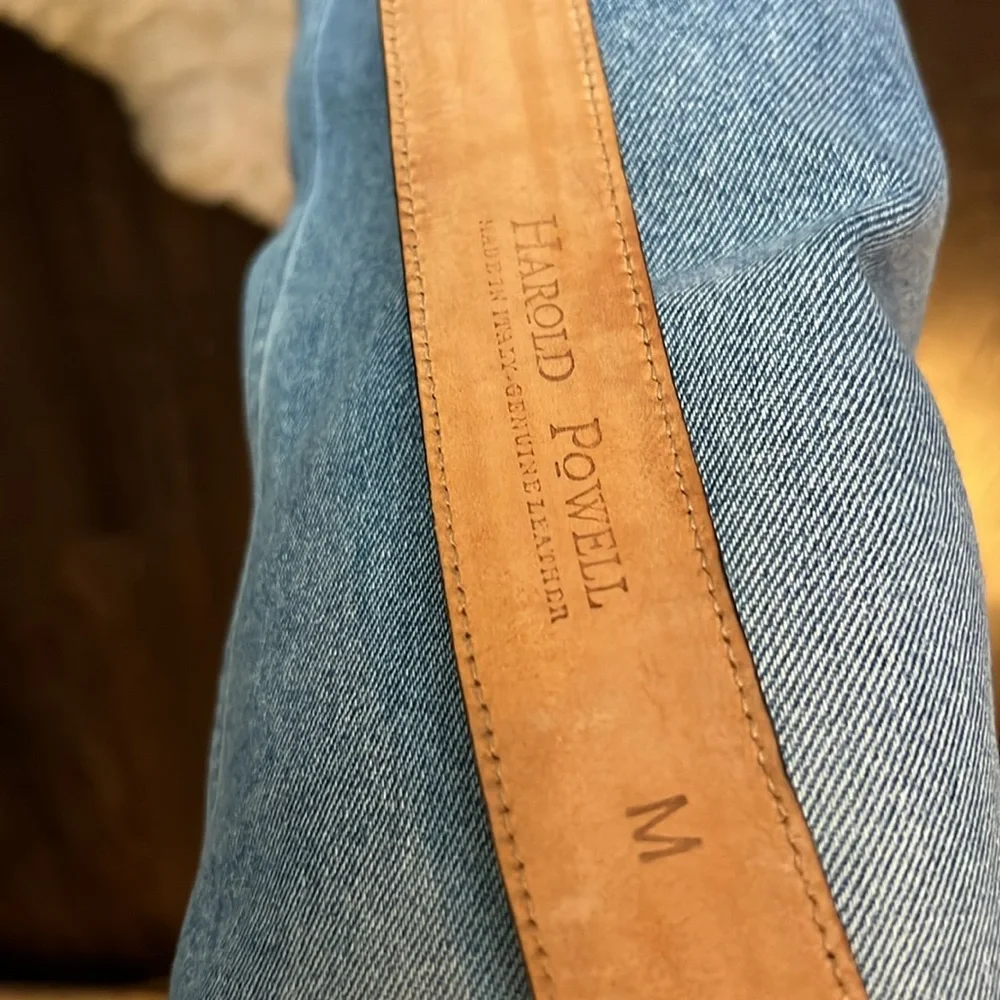 VTG leather bamboo belt✨ - Picture 3 of 3